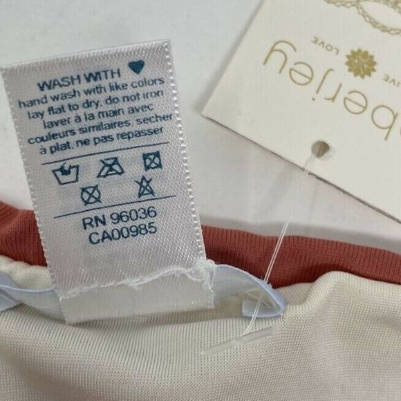 EBERJEY Womens Red Side-Tie Bikini Bottom NEW So Solid Sadie REVOLVE Sz L - Picture 6 of 10